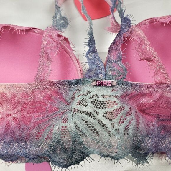 VS Pink Date Racerback Front Closure Shimmer - Picture 6 of 6